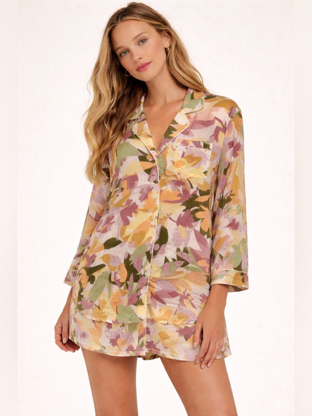 ✨‎ Joie Abstract Floral Pajama Shirt Size L 🌙✨